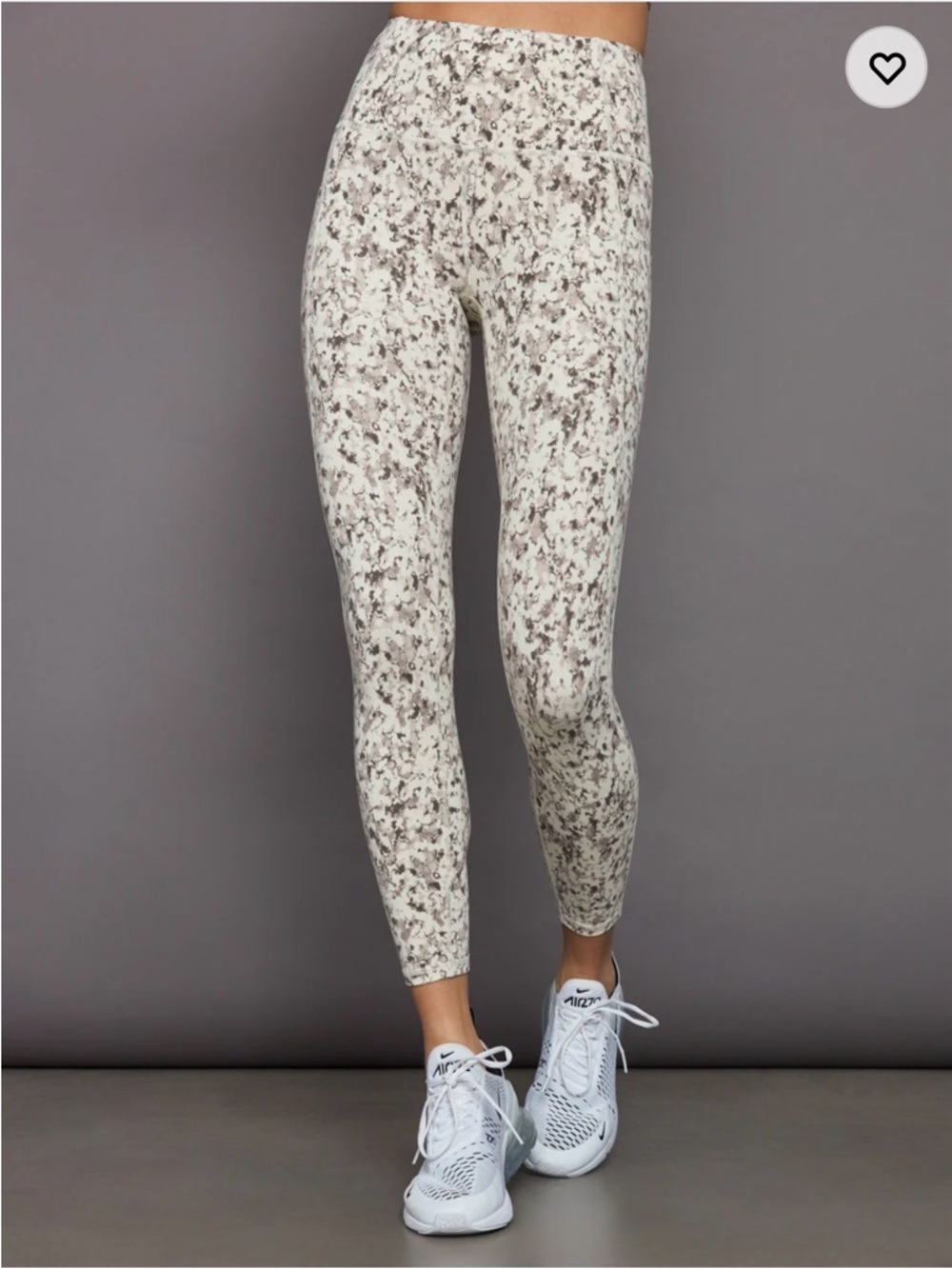Varley Let's Move Pocket 25" High-Rise Speckled Cream Leggings Women’s XS